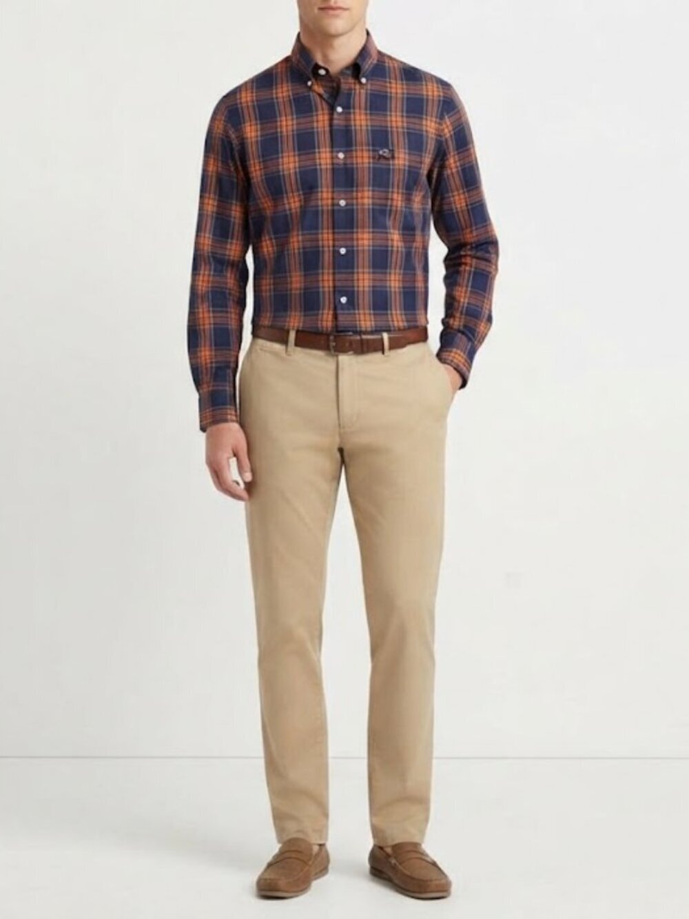 Paul & Shark Luxury Plaid Checkered Casual Button Down Shirt XL